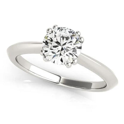14k white gold round solitaire engagement ring with six-prong setting, 1 cttw diamond on Tampa Home & Garden Store