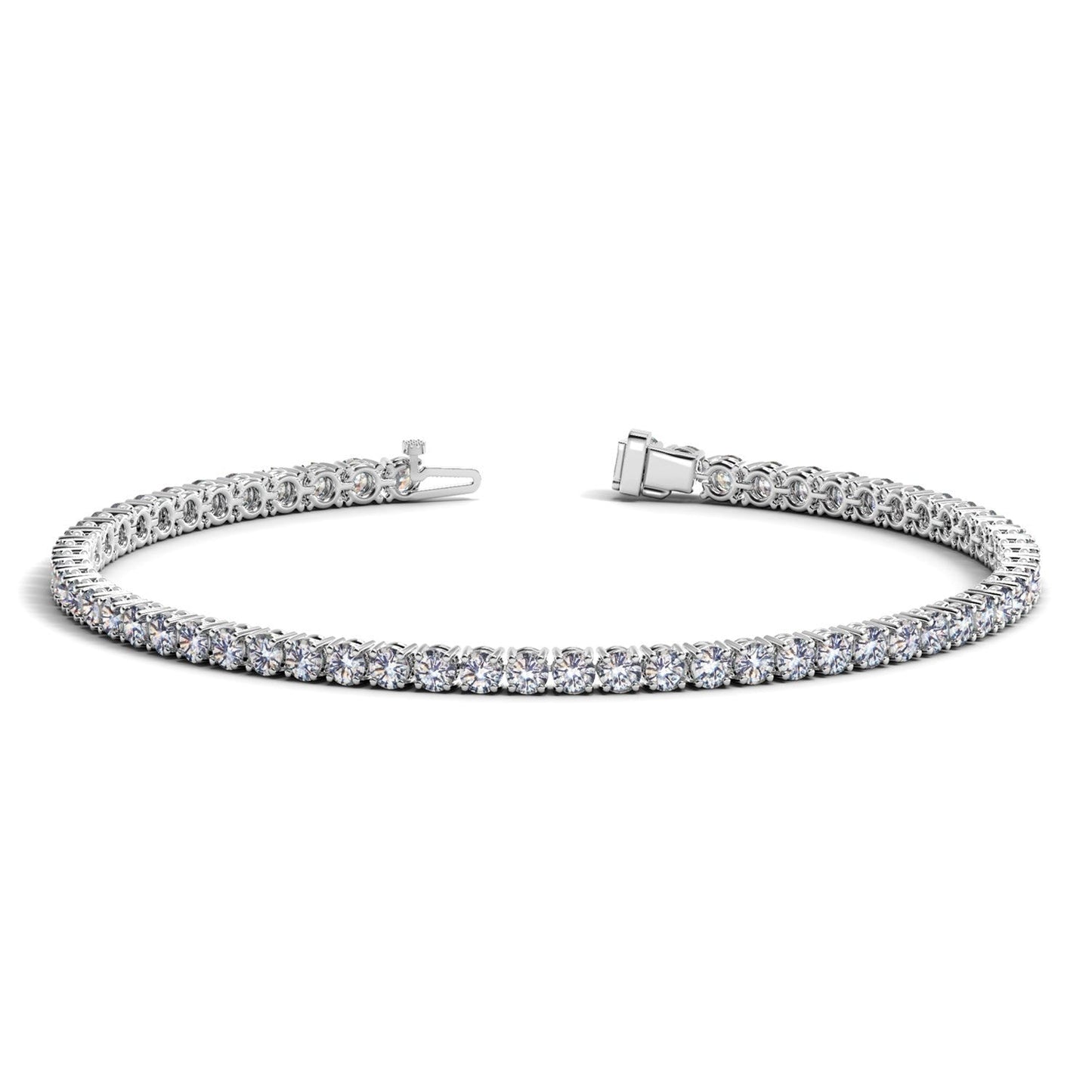 Lab Grown Round Diamond Tennis Bracelet in 14k White Gold 4 ctw F/G VS2/SI1 by Bids.com on Tampa Home & Garden Store