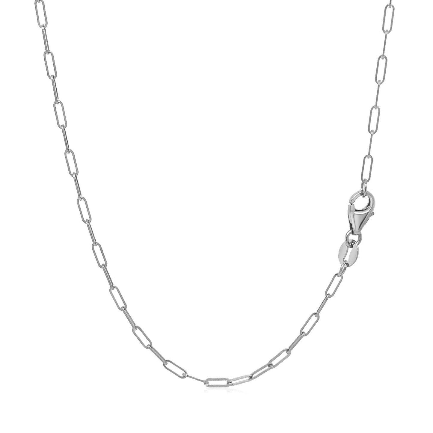 18K White Gold Paperclip Chain Necklace by Bids.com on Tampa Home & Garden Store