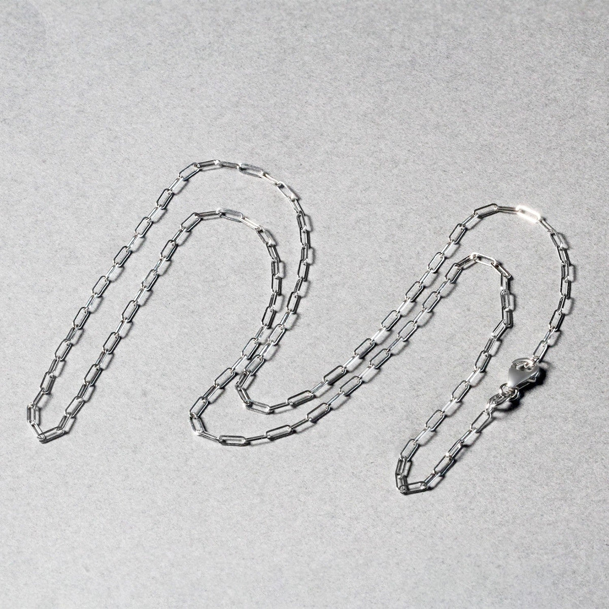 18K white gold paperclip chain necklace 1.50 mm, two chains by Bids.com on Tampa Home & Garden Store