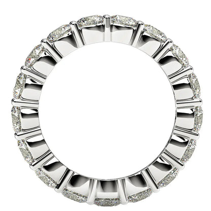 Round cut lab grown diamond eternity ring in 14k white gold, 3 cttw FG/VS2 by Bids.com on Tampa Home & Garden Store