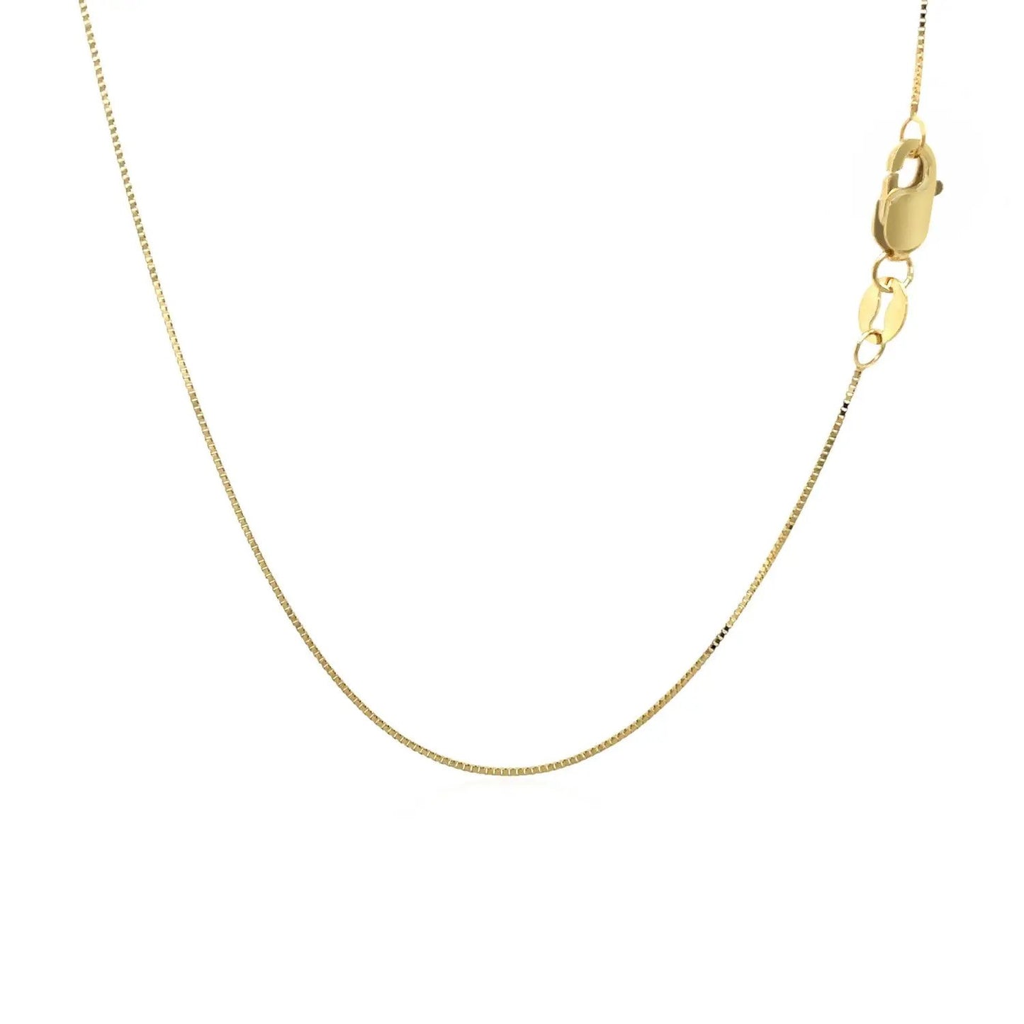14k Yellow Gold Classic Box Chain Necklace 0.45mm with lobster clasp by Bids.com on Tampa Home & Garden Store