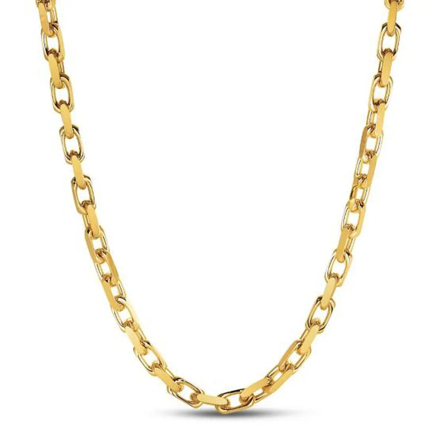 14k yellow gold French cable link chain necklace, 6.10 mm wide, Bids.com on Tampa Home & Garden Store