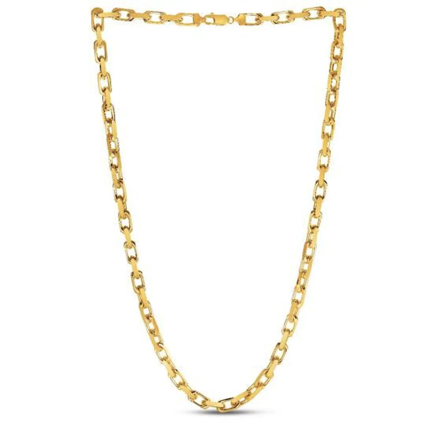 14k yellow gold French cable link chain necklace, 6.10 mm on Tampa Home & Garden Store