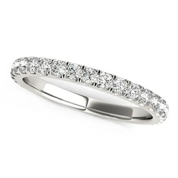 14k white gold pave diamond wedding band, 3/8 cttw on Tampa Home & Garden Store