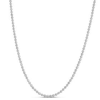 Moon Cut Bead Chain necklace 14k white gold 2.50 mm beads by Bids.com on Tampa Home & Garden Store