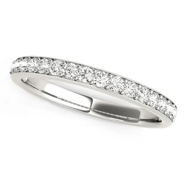 14k white gold prong-set diamond wedding band 1/3 cttw on Tampa Home & Garden Store