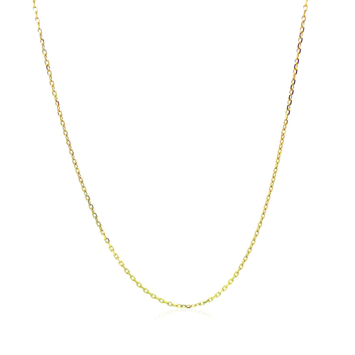 18k yellow gold diamond-cut cable link chain necklace 0.8mm on Tampa Home & Garden Store