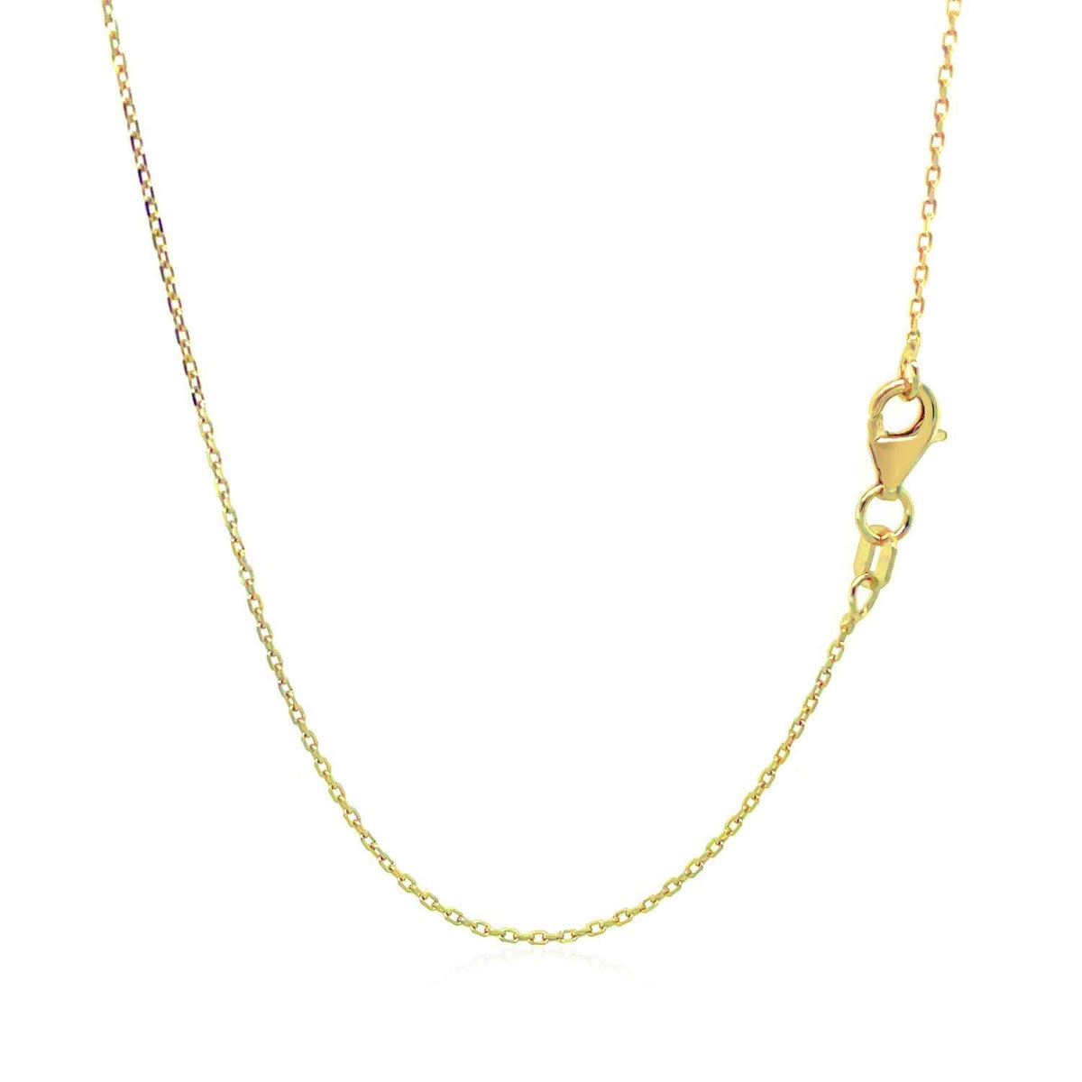 18k yellow gold diamond-cut cable link necklace with lobster clasp on Tampa Home & Garden Store