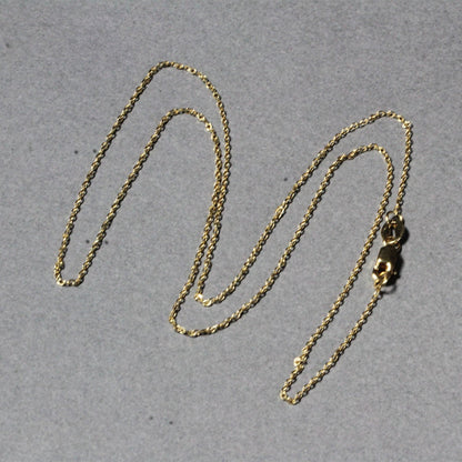 18k yellow gold diamond-cut cable link necklace 0.80 mm with clasp on Tampa Home & Garden Store