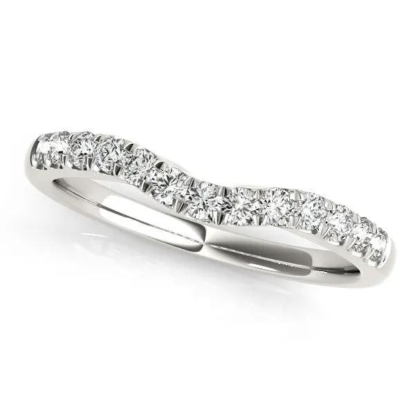 Rings 14k white gold curved diamond wedding band, 1/4 cttw, by Bids.com on Tampa Home & Garden Store