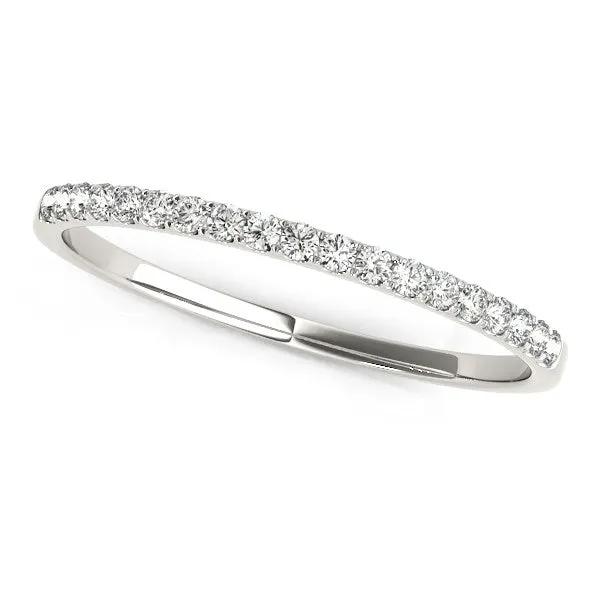 14k white gold pave diamond wedding ring, 1/8 cttw, slim pave band Bids.com on Tampa Home & Garden Store