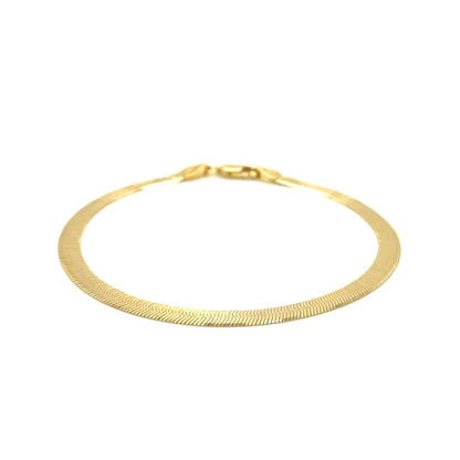 4.0mm 14k Yellow Gold Super Flex Herringbone Bracelet by Bids.com, flexible herringbone chain on Tampa Home & Garden Store