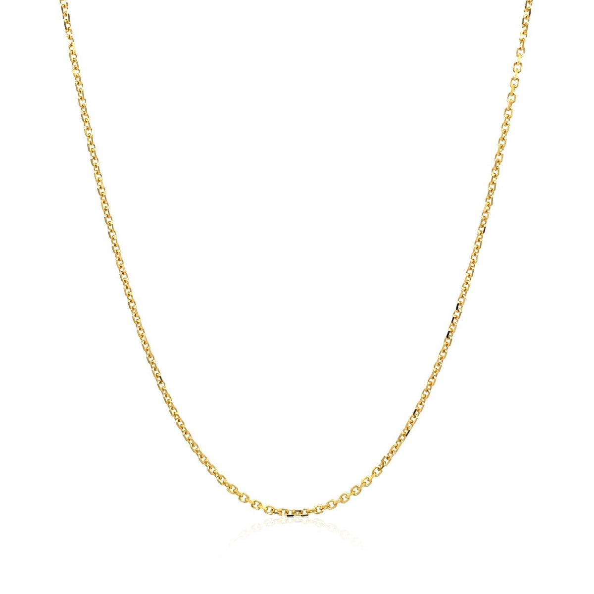 18k yellow gold diamond-cut cable link chain necklace 1.10 mm by Bids.com on Tampa Home & Garden Store