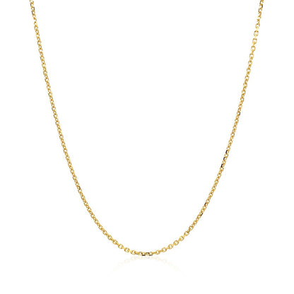 18k yellow gold diamond-cut cable link chain necklace 1.10 mm by Bids.com on Tampa Home & Garden Store