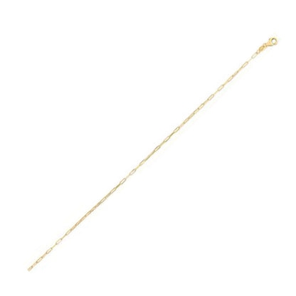 14K yellow gold paperclip chain necklace 1.20 mm by Bids.com on Tampa Home & Garden Store