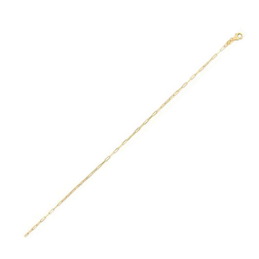 14K yellow gold paperclip chain necklace 1.20 mm by Bids.com on Tampa Home & Garden Store