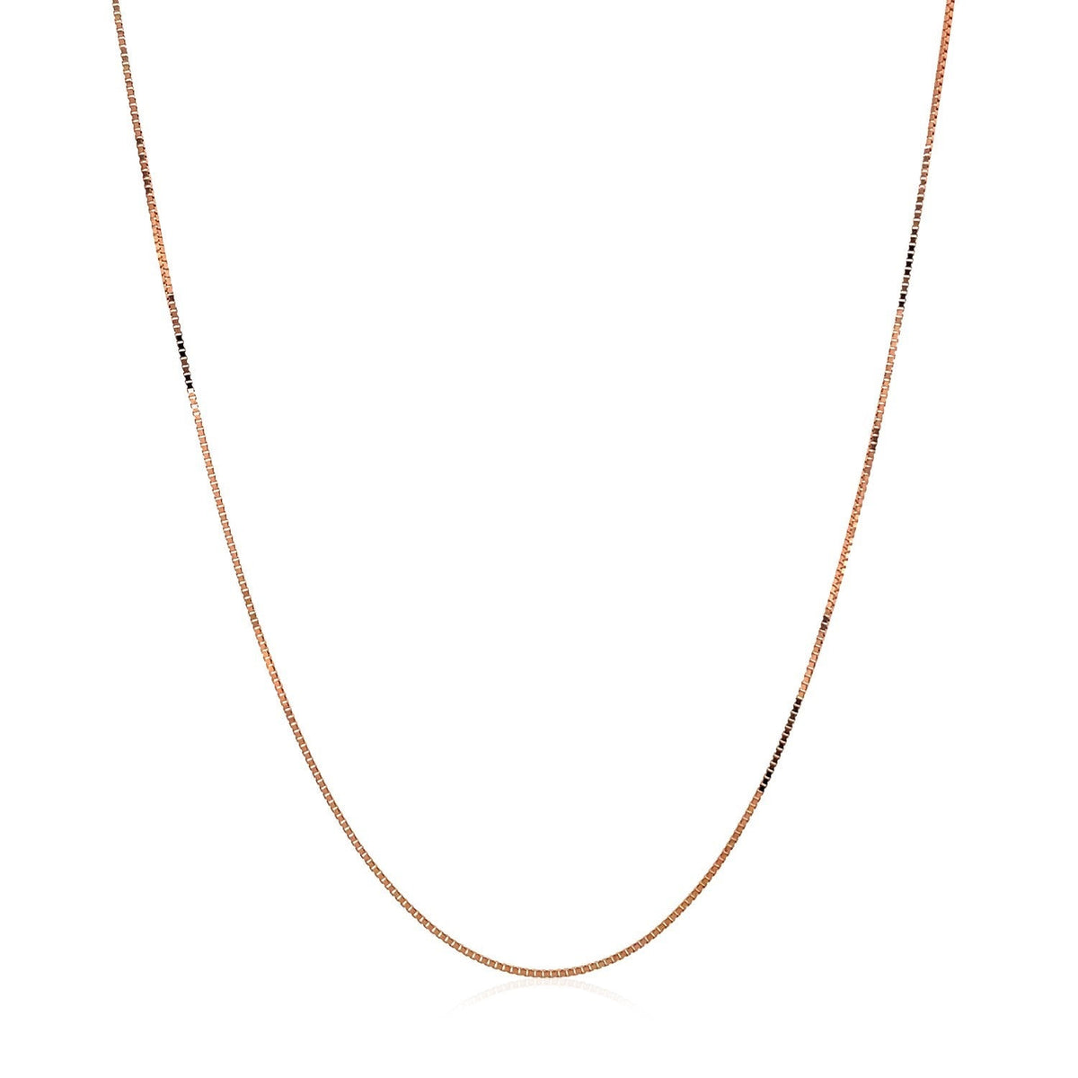 10k rose gold classic box chain necklace 0.45 mm on Tampa Home & Garden Store