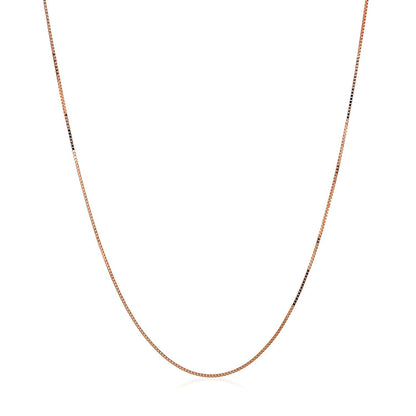 10k rose gold classic box chain necklace 0.45 mm on Tampa Home & Garden Store