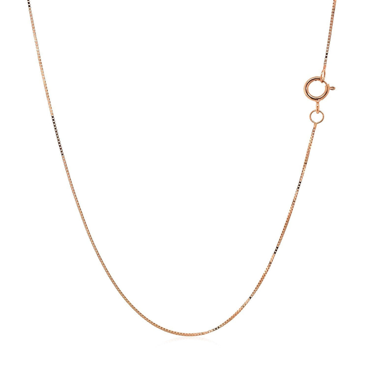 10k rose gold classic box chain necklace 0.45mm, delicate and sleek by Bids.com on Tampa Home & Garden Store