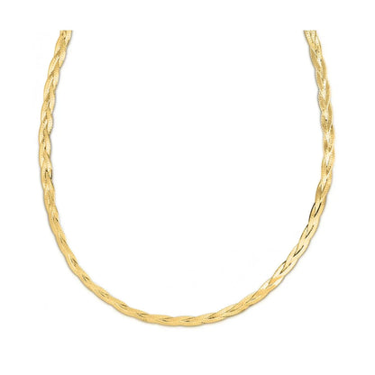 14k Yellow Gold Braided Herringbone Necklace 3.20mm Bids.com on Tampa Home & Garden Store