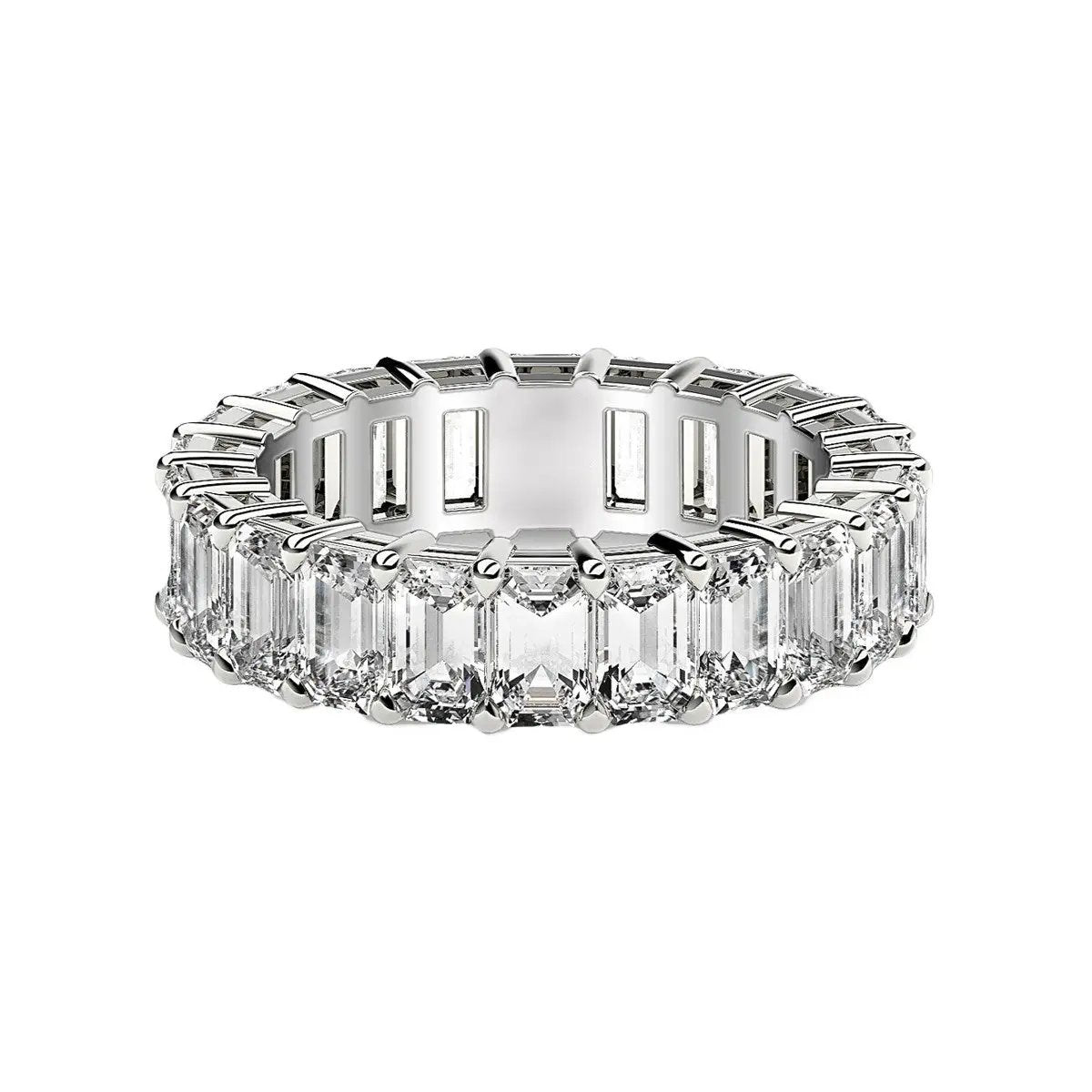 Emerald Cut Lab Grown Diamond Eternity Ring in 14k White Gold, 2 cttw FG/VS2, Bids.com on Tampa Home & Garden Store