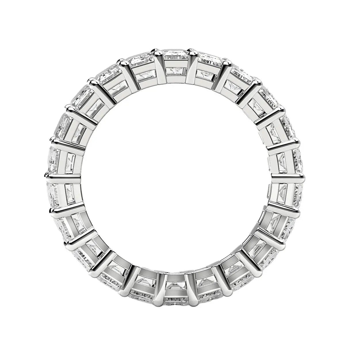 Emerald-cut lab-grown diamond eternity ring in 14k white gold, 2 cttw FG/VS2, Bids.com on Tampa Home & Garden Store