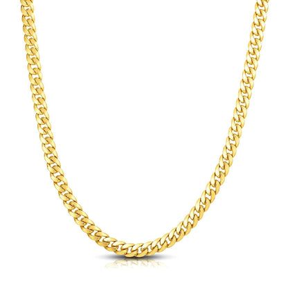7.1mm 10k yellow gold Classic Miami Cuban solid chain necklace by Bids.com on Tampa Home & Garden Store