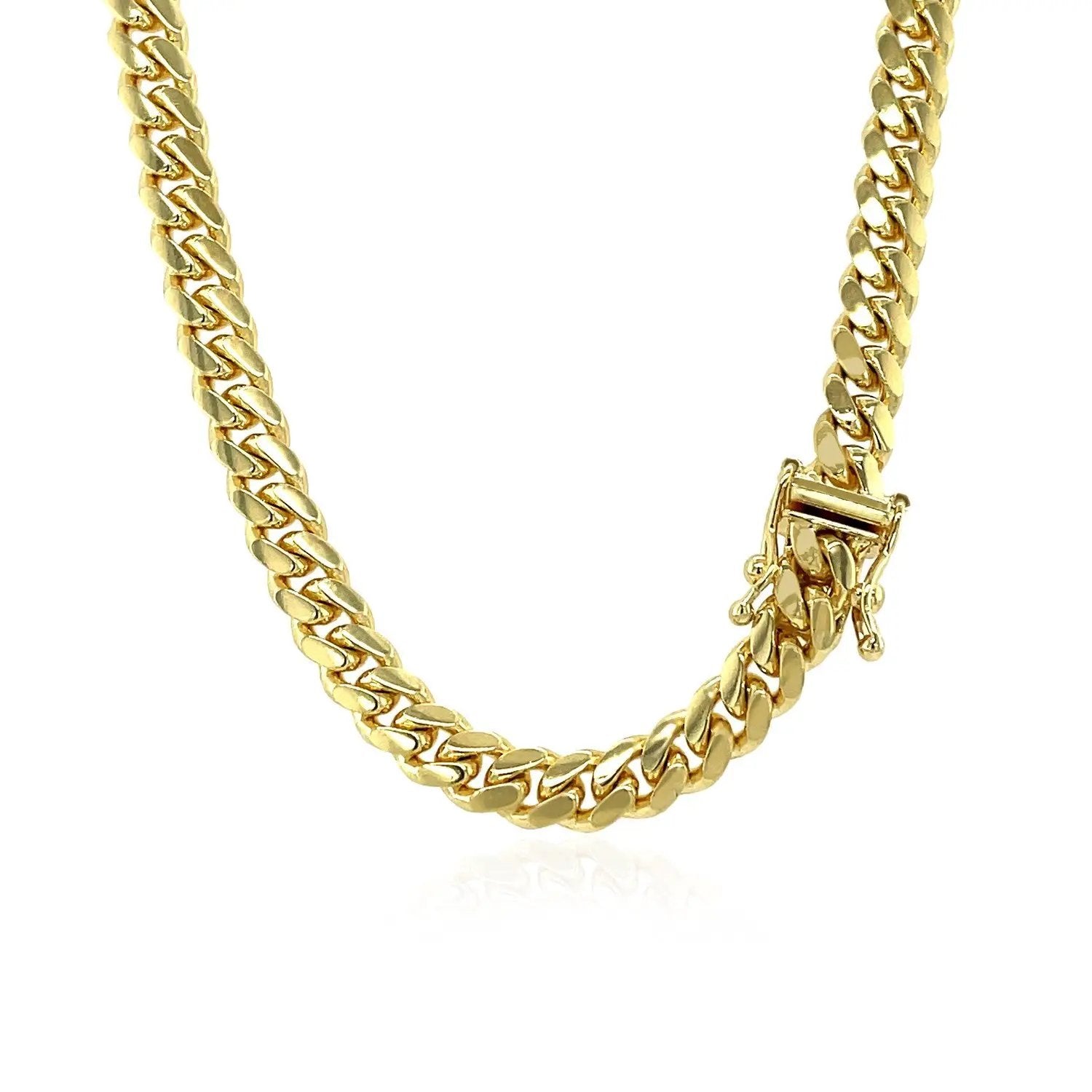 5.0mm yellow gold Miami Cuban chain necklace, curb-link, 14k, Bids.com on Tampa Home & Garden Store