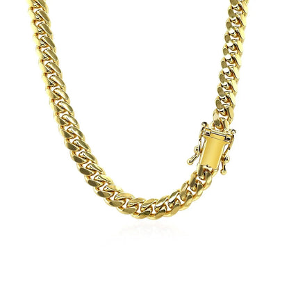 5.0mm 14k yellow gold Miami Cuban solid chain necklace by Bids.com on Tampa Home & Garden Store