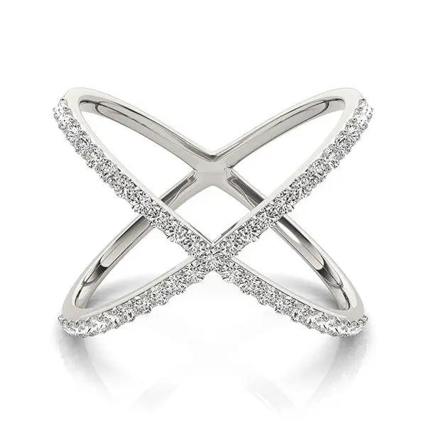 14k white gold X-style diamond ring by Bids.com with 1/2 cttw on Tampa Home & Garden Store