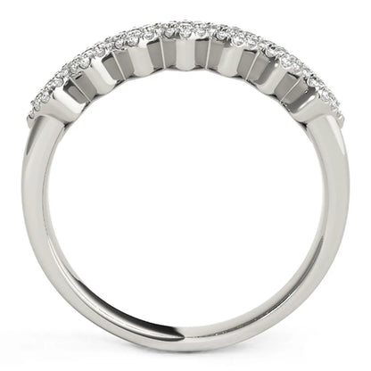 Diamond studded wide multi-diagonal ring in 14k white gold with 5/8 cttw diamonds on Tampa Home & Garden Store