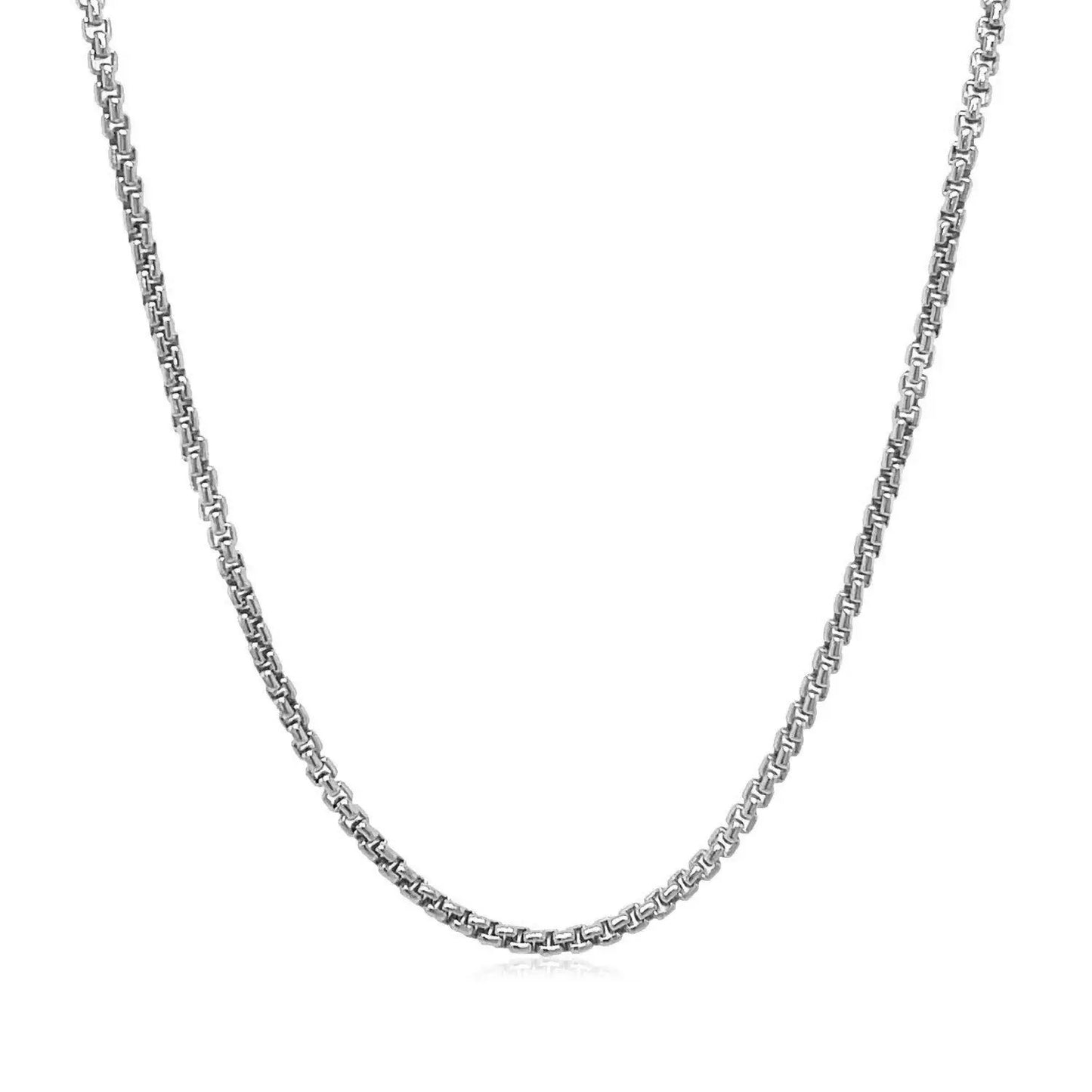 Box chain necklace 14k white gold solid round 1.60 mm by Bids.com on Tampa Home & Garden Store
