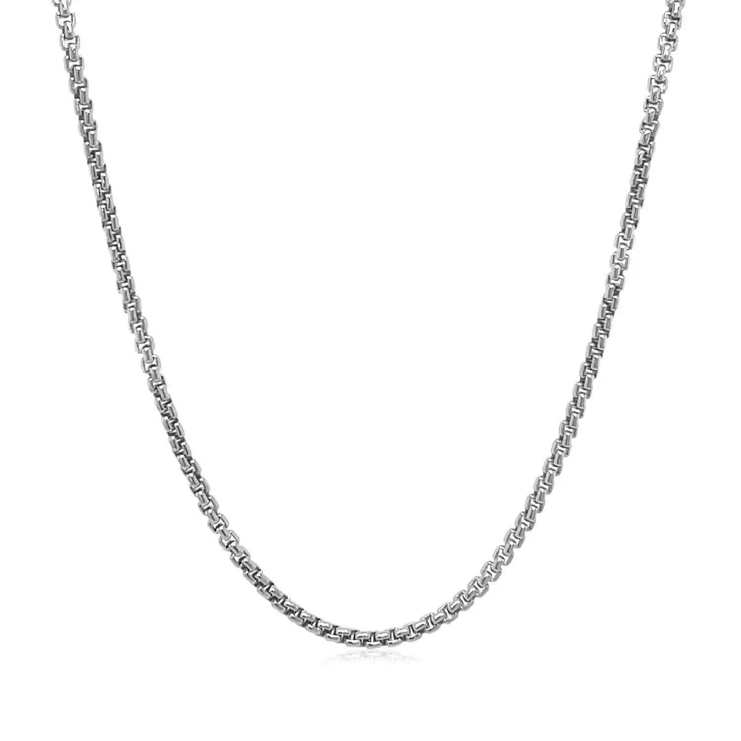 Box chain necklace 14k white gold solid round 1.60 mm by Bids.com on Tampa Home & Garden Store
