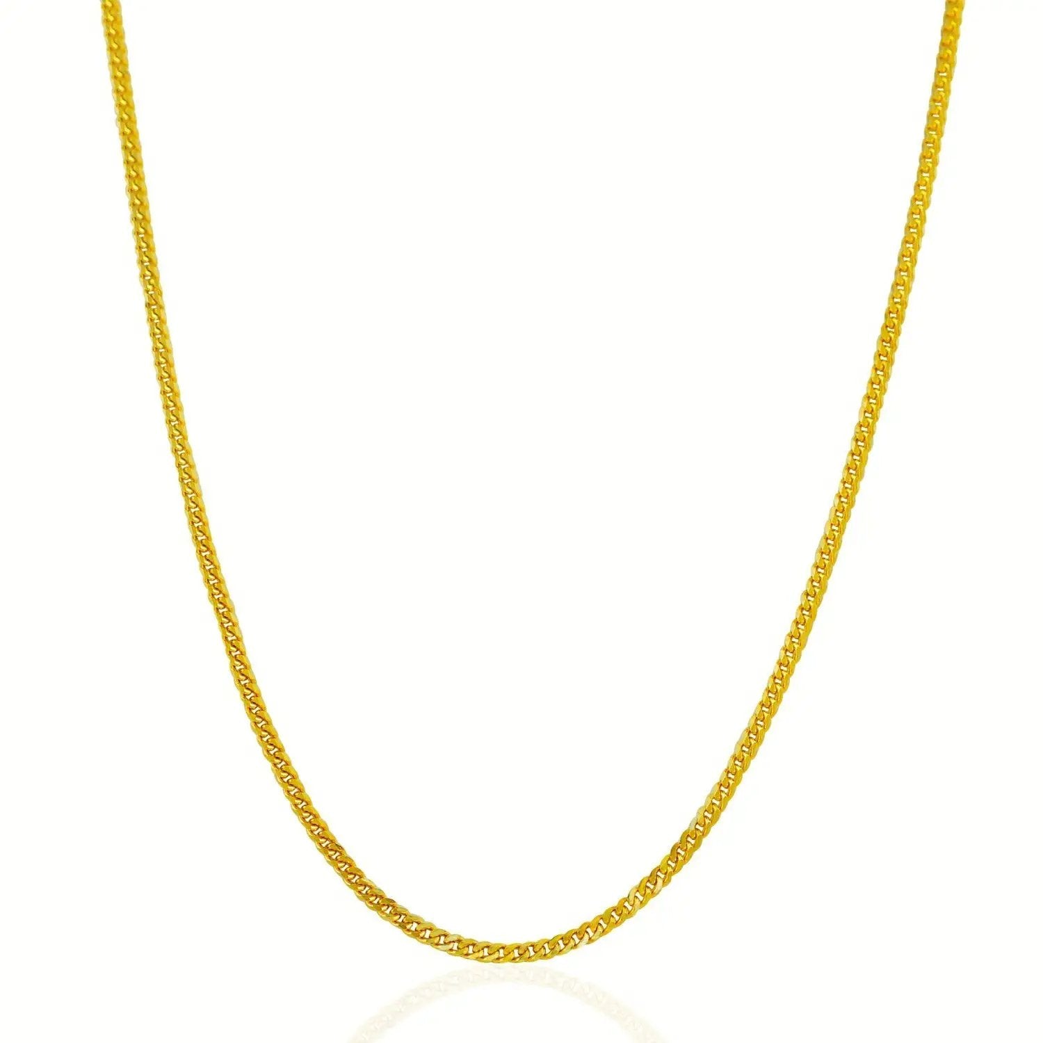 18k yellow gold gourmette chain necklace 2.20 mm Bids.com on Tampa Home & Garden Store