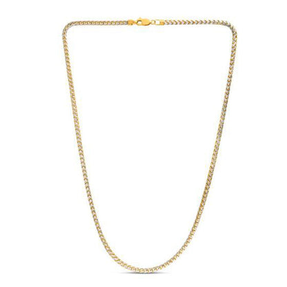 14k yellow gold round pave Franco chain necklace 3.15mm Bids.com on Tampa Home & Garden Store