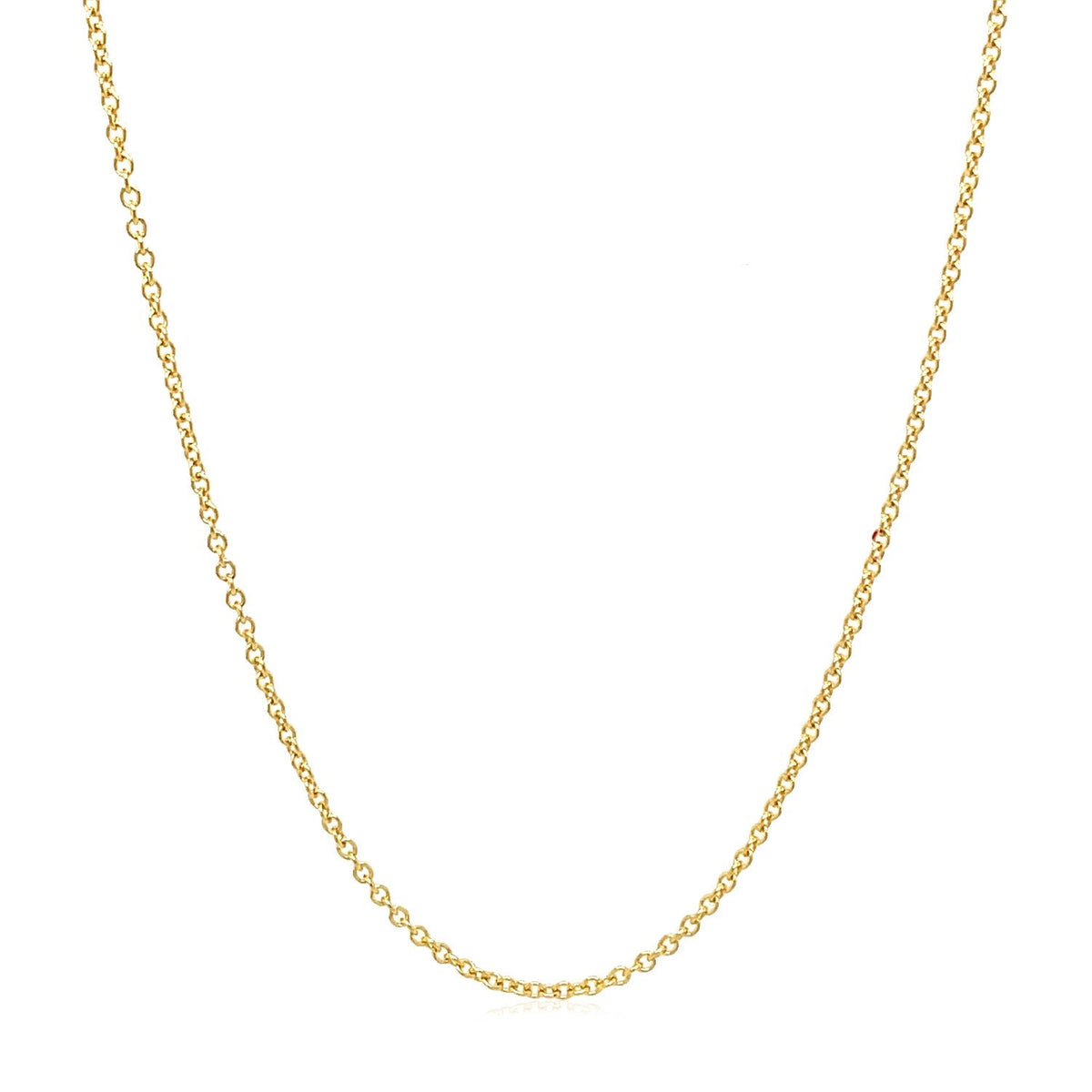 14k yellow gold round cable link necklace 1.3mm by Bids.com on Tampa Home & Garden Store
