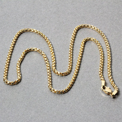 Necklace 14k yellow gold solid round box chain 2.5 mm by Bids.com on Tampa Home & Garden Store