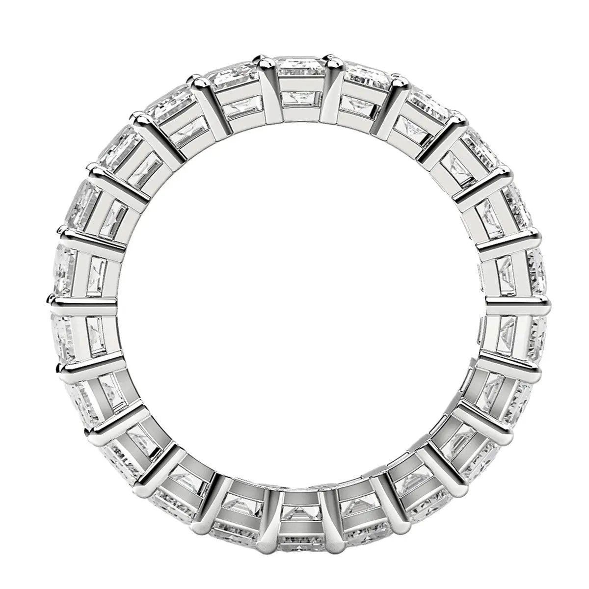 Emerald-cut lab grown diamond eternity ring in 14k white gold, 4 ctw FG/VS2 by Bids.com on Tampa Home & Garden Store