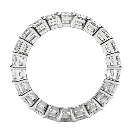 Emerald-cut lab grown diamond eternity ring in 14k white gold, 4 ctw FG/VS2 by Bids.com on Tampa Home & Garden Store
