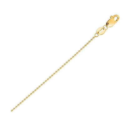 14k yellow gold bead chain necklace with lobster clasp, 2.50 mm, by Bids.com on Tampa Home & Garden Store