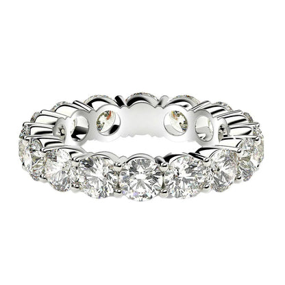 Round cut lab grown diamond eternity ring in 14k white gold, 4 cttw FG/VS2, by Bids.com on Tampa Home & Garden Store
