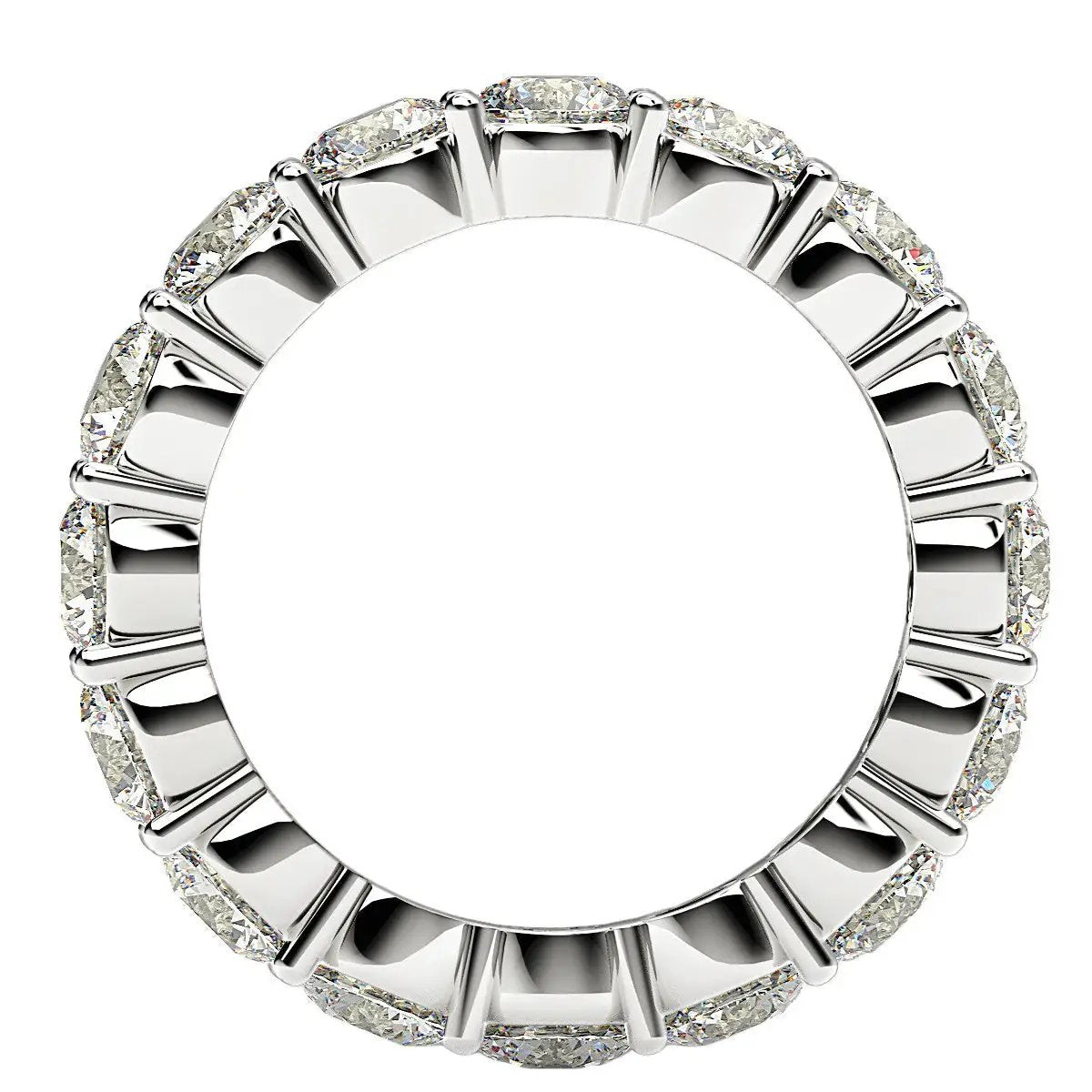 Round-cut lab-grown diamond eternity ring in 14k white gold, 4 cttw FG/VS2 on Tampa Home & Garden Store