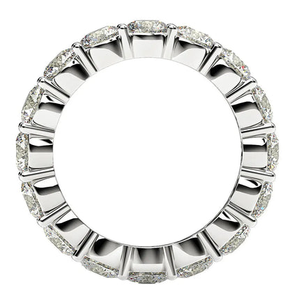 Round-cut lab-grown diamond eternity ring in 14k white gold, 4 cttw FG/VS2 on Tampa Home & Garden Store