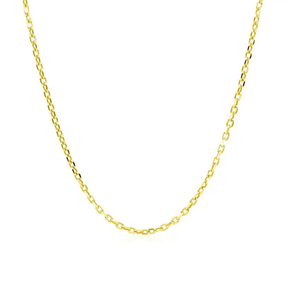 18k yellow gold diamond cut cable chain necklace, 1.40 mm on Tampa Home & Garden Store