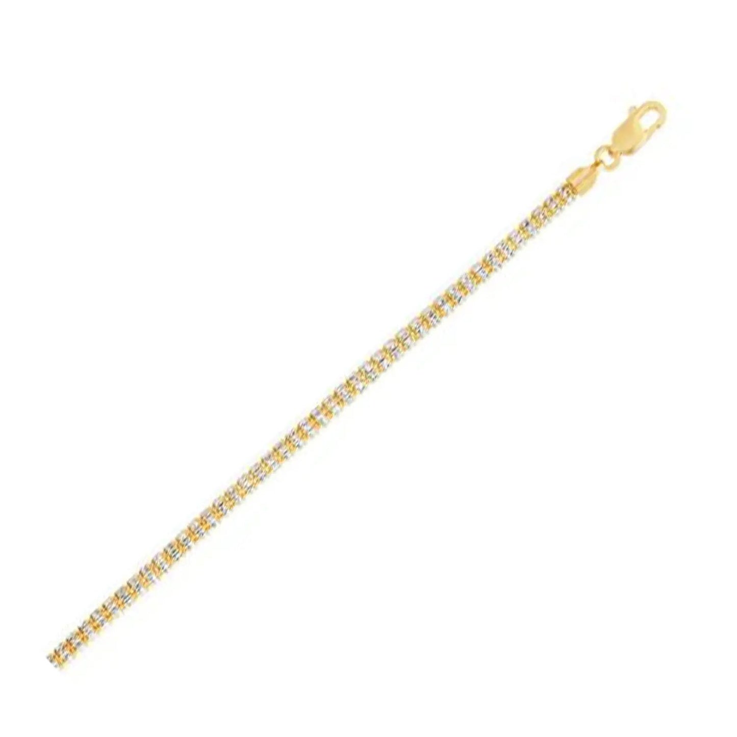 Ice Barrel chain necklace, 14k yellow gold, 3.23 mm width, lobster clasp visible on Tampa Home & Garden Store