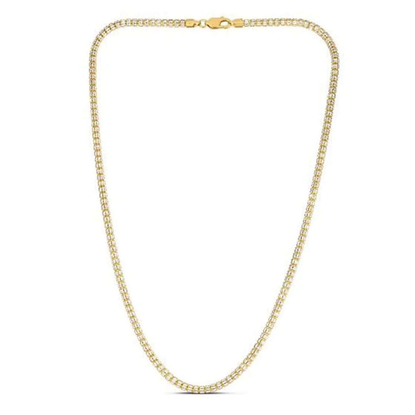 Ice barrel chain necklace, 14k yellow gold, 3.23 mm on Tampa Home & Garden Store