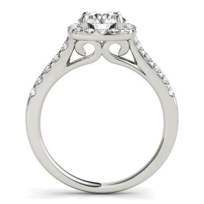 Square halo diamond engagement ring in 14k white gold with pavé band, 1.5 cttw, Bids.com on Tampa Home & Garden Store
