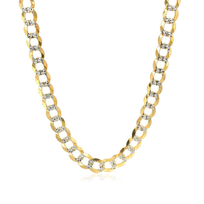 Necklace 5.7mm two-tone gold pave curb chain with diamond accents Bids.com on Tampa Home & Garden Store