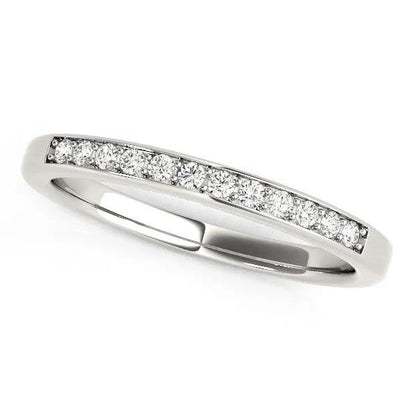 14k white gold diamond wedding band Bids.com with channel-set diamonds 1/8 cttw on Tampa Home & Garden Store